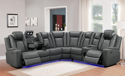 Tesla GREY - Reclining Sectional