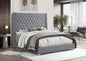 B2025 GREY - VELVET BED