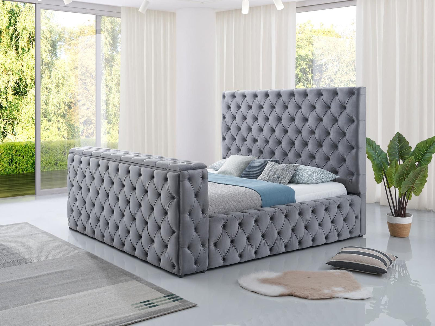 B017 - GREY TV BED