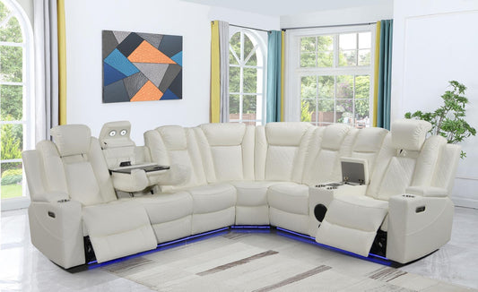 Tesla WHITE - Reclining Sectional