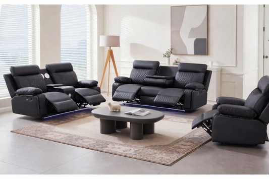 Dona Black Recliner Set