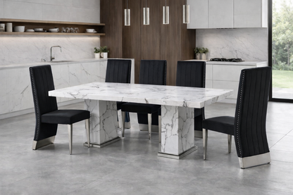 Vera Black & Silver Dining Chair