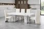 Vera White & Silver Dining Chair