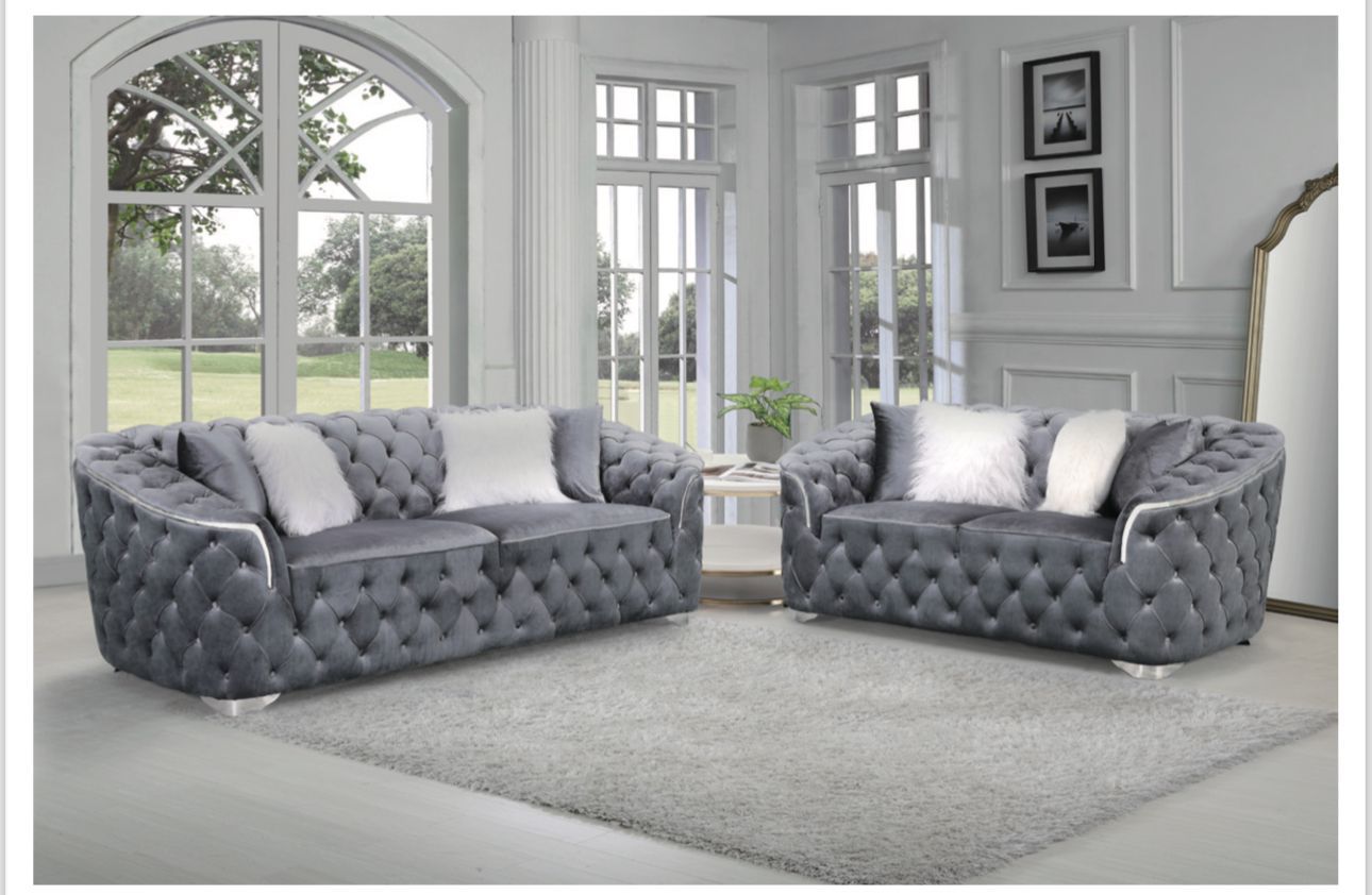 MEMPHIS GRY - SOFA & LOVESEAT