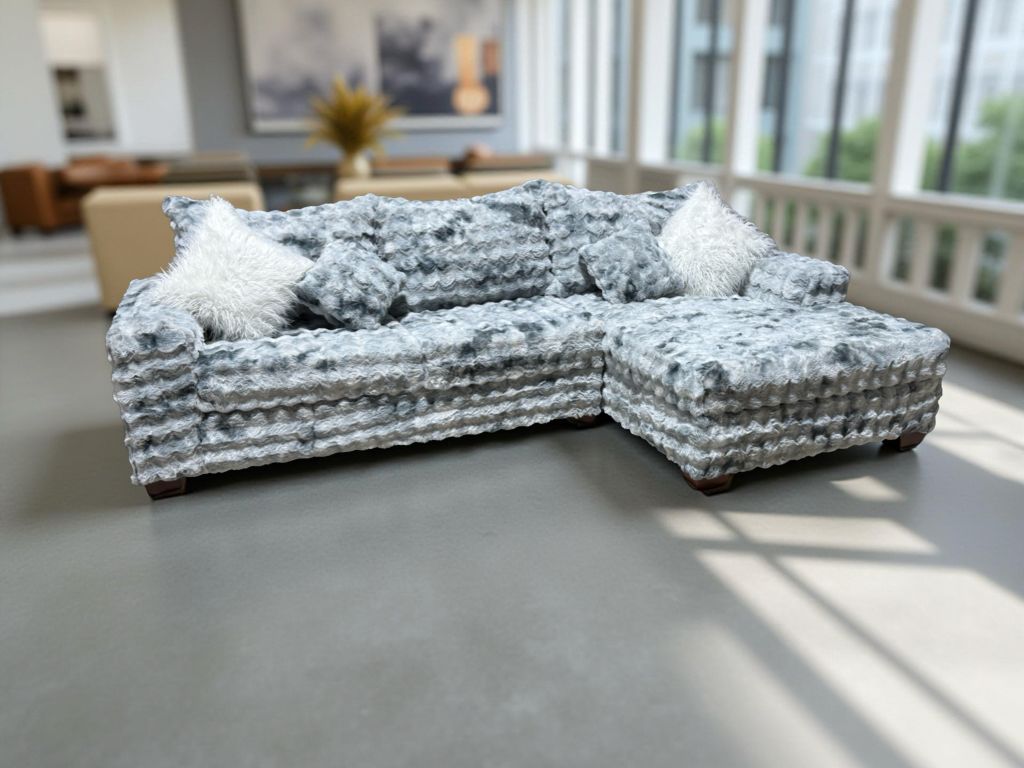 NASHVILLE - BUBBLE BLUE GREY SECTIONAL
