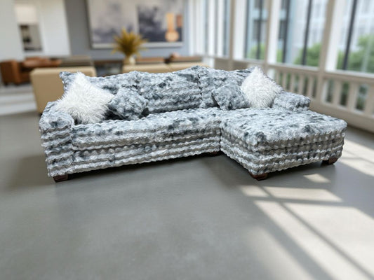NASHVILLE - BUBBLE BLUE GREY SECTIONAL