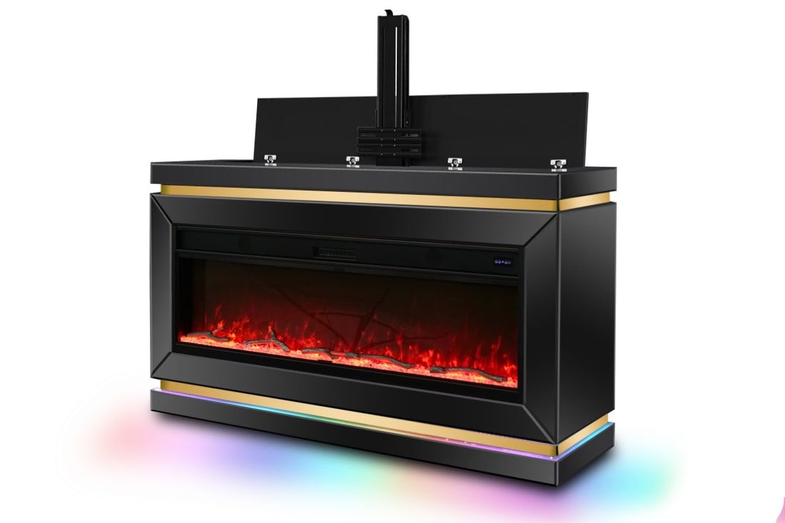 TVS-201 BLACK FIREPLACE