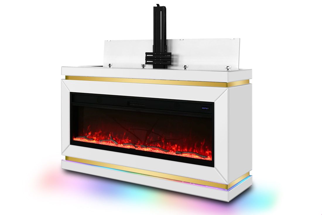 TVS-201 WHITE FIREPLACE