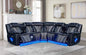 R16L Black/Grey Recliner Sectional Livingroom Set **** LOW STOCK ****