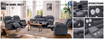 R03F Dark Grey Recliner Set