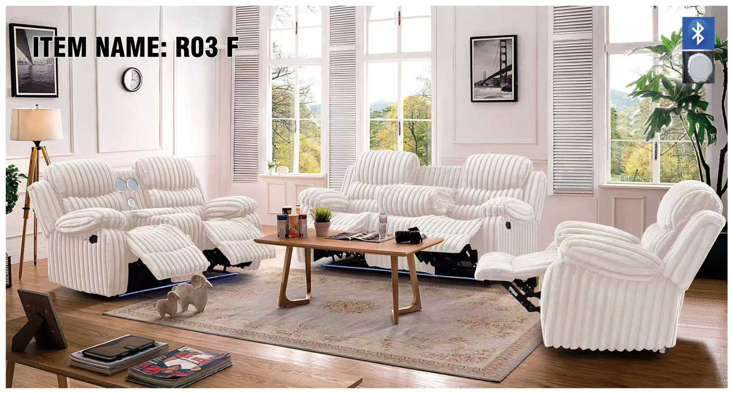 R03F CREAM Recliner Set