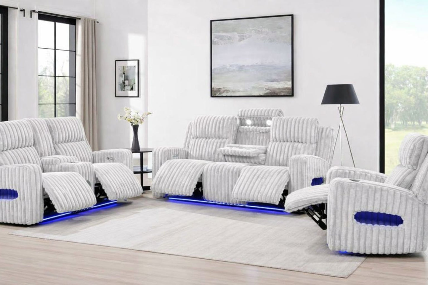 R17 Light Grey Recliner Set