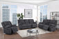 7691 Charcoal Recliner Living Set