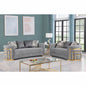 Ryan Grey & Gold Sofa Set