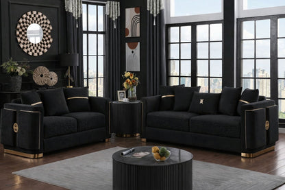 Lulu Black Sofa Set