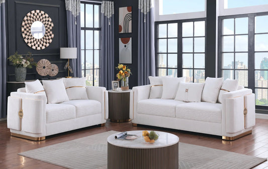 Lulu Cream Sofa Set