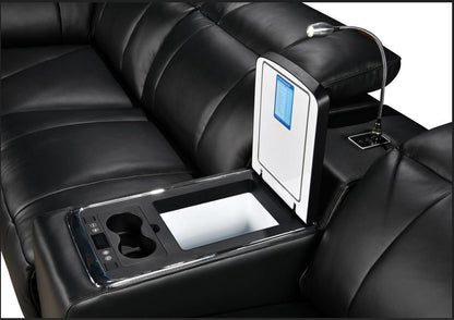 S100 Black Power Recliner Sectional