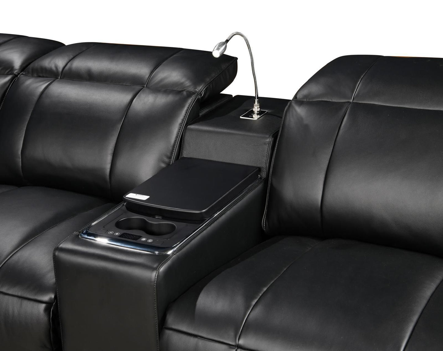 S100 Black Power Recliner Sectional