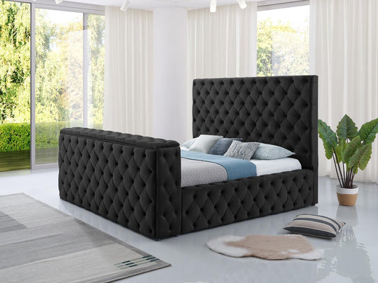 B017 - BLACK TV BED