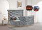 B916 GREY - ROUND STORAGE BED